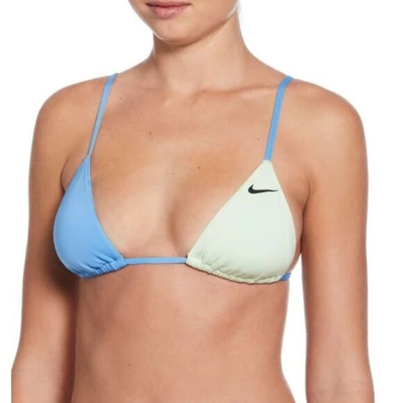 Nike Women's Colorblock Triangle Bikini Top-Size Large - Picture 1 of 7